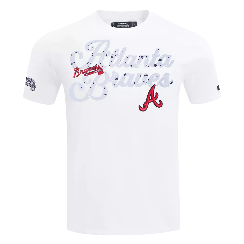 Pro Standard Atlanta Braves White Cement Short Sleeve Tee-White